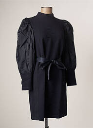 Robe courte fermeture zippée au dos manches longues bleu ANA SOUSA femme