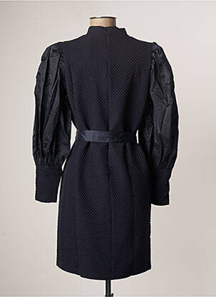 Robe courte fermeture zippée au dos manches longues bleu ANA SOUSA femme