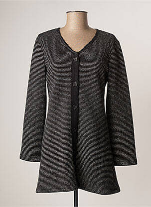 Veste chic fermeture boutonnée sur le devant noir LO! LES FILLES femme