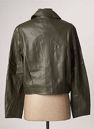Veste simili cuir poches vert ANA SOUSA femme