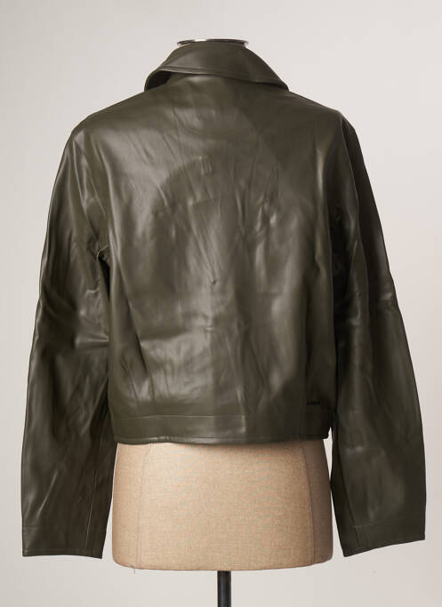 Veste simili cuir vert ANA SOUSA pour femme
