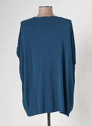 Pull col v manches courtes bleu LAUREN VIDAL femme