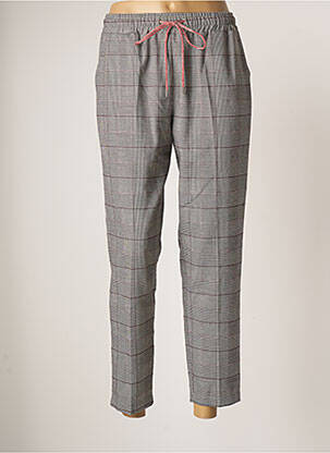 Pantalon 7/8 taille élastique taille normale gris FRACOMINA femme