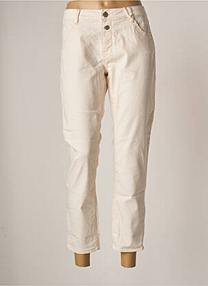 Pantalon 7/8 stretch taille normale beige TIMEZONE femme