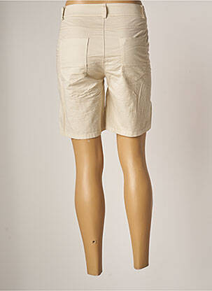 Bermuda coupe droite taille normale beige WAXX femme