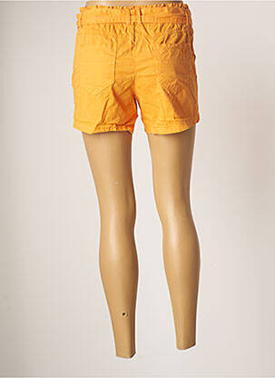 Short fermeture zippée sous rabat boutonné taille haute orange WAXX femme