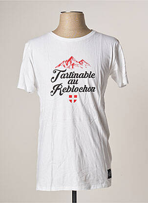 T-shirt stretch manches courtes blanc PULL IN homme