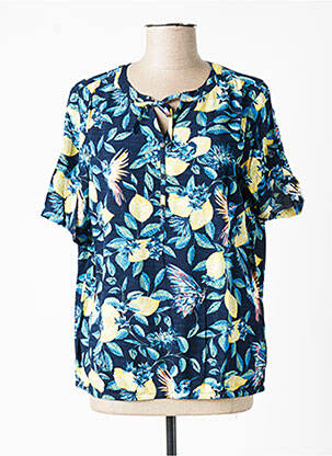 Blouse manches courtes manches courtes bleu CECIL femme