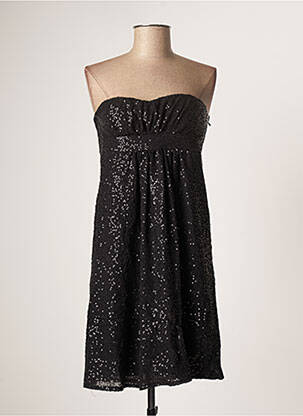 Robe courte coupe fluide sans manche noir SINEQUANONE femme