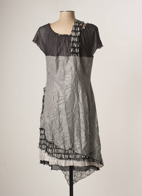 Robe mi-longue noir O.K.S pour femme