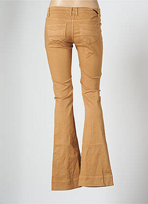 Jean coupe flare coupe droite évasée sur le bas taille basse beige SINEQUANONE femme