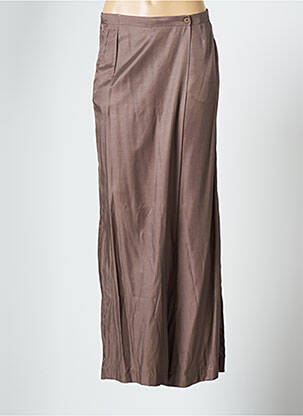 Pantalon large fermeture zippée sous rabat boutonné taille normale marron SINEQUANONE femme