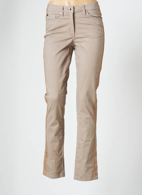 Pantalon slim broderie rivets taille normale beige CECIL femme