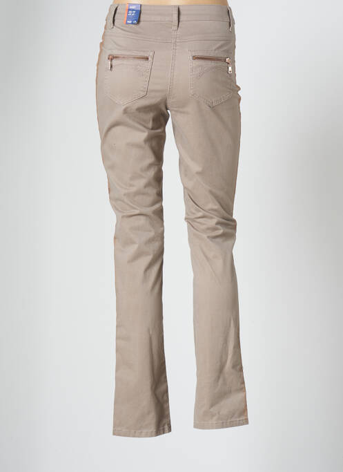 Pantalon slim broderie rivets taille normale beige CECIL femme