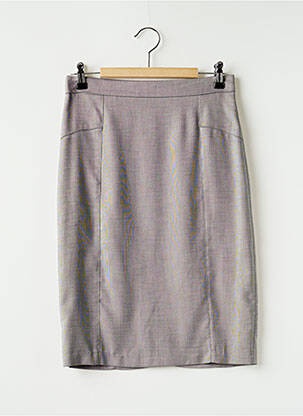 Jupe mi-longue coupe droite gris SINEQUANONE femme