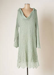 Robe mi-longue manches longues manches longues vert NOA NOA femme