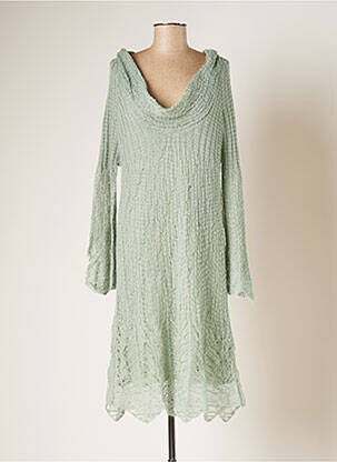 Robe mi-longue manches longues manches longues vert NOA NOA femme