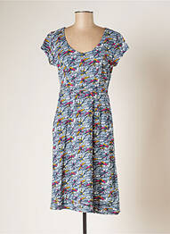 Robe mi-longue imprimé fantaisie manches courtes gris MISTRAL femme