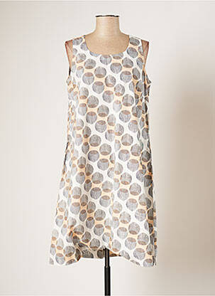 Robe mi-longue sans manche sans manche marron TWO DANES femme