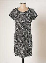 Robe mi-longue imprimé fantaisie manches courtes noir NOA NOA femme