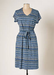 Robe mi-longue manches courtes manches courtes bleu MISTRAL femme