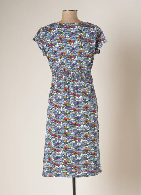 Robe mi-longue imprimé fantaisie manches courtes gris MISTRAL femme