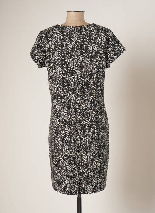 Robe mi-longue imprimé fantaisie manches courtes noir NOA NOA femme