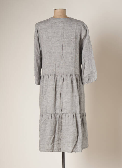 Robe mi-longue gris GR NATURE pour femme