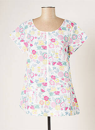 T-shirt col rond manches courtes blanc MISTRAL femme