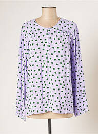 Blouse col rond manches longues violet ZILCH femme