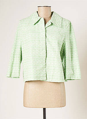 Chemisier tissage popeline manches 3/4 vert NOA NOA femme