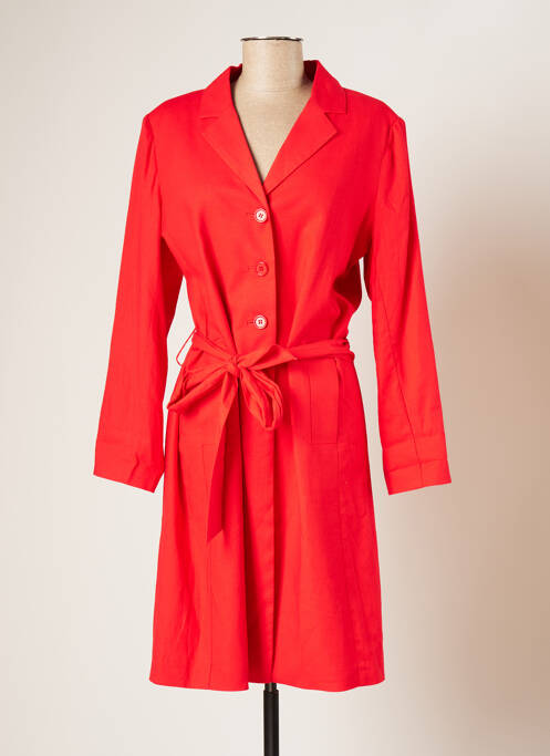 Manteau long rouge ZILCH pour femme