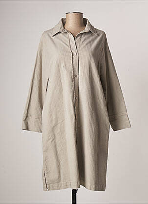 Robe mi-longue manches longues manches longues gris TWO DANES femme