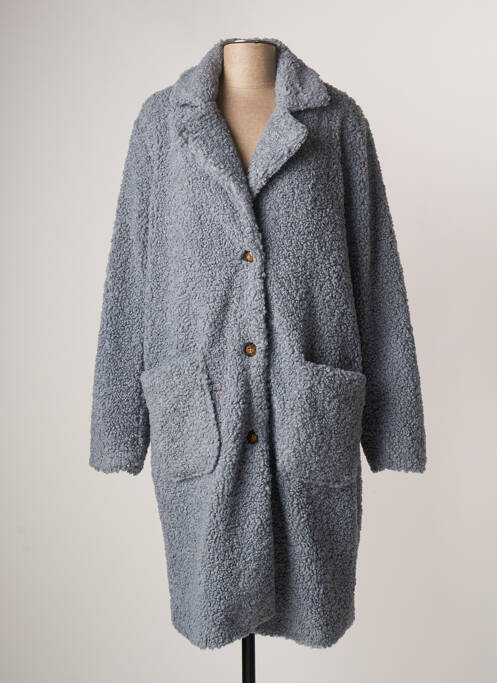 Manteau long bleu KAFFE pour femme