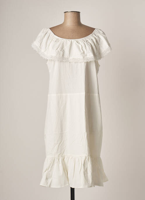 Robe mi-longue blanc S.QUISE pour femme