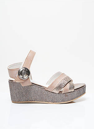 Sandales/nu pieds talon de 7 à 9cm beige REGARD femme