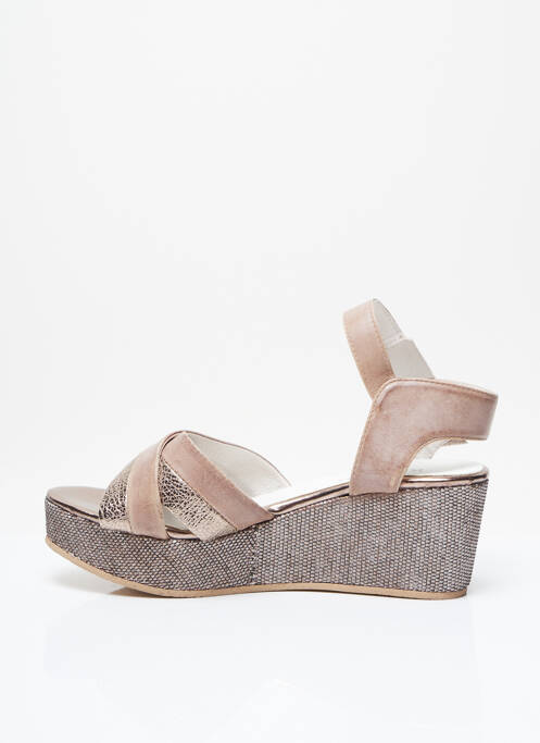 Sandales/Nu pieds beige REGARD pour femme