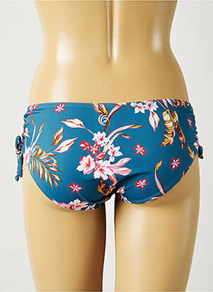 Bas de maillot de bain imprimé fleurs shorty bleu OLYMPIA femme