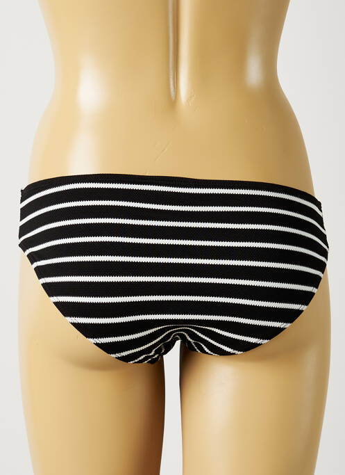 Bas de maillot de bain imprimé rayures culotte noir SASSA femme