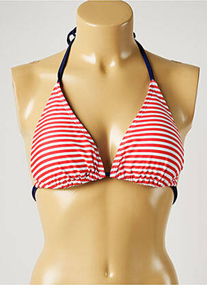 Haut de maillot de bain stretch haut triangles rouge SASSA femme