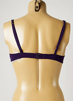Haut de maillot de bain stretch haut soutien-gorge emboitant violet MAISON LEJABY femme