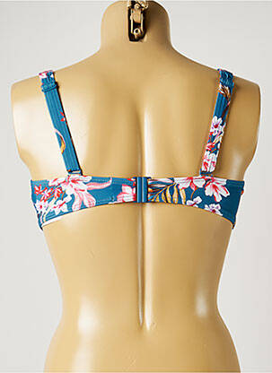 Haut de maillot de bain stretch haut soutien-gorge emboitant bleu OLYMPIA femme