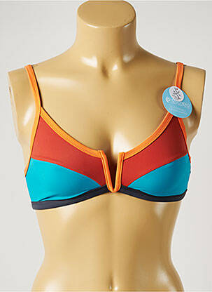 Haut de maillot de bain stretch haut triangles bleu OLYMPIA femme
