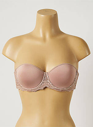 Soutien-gorge broderie haut bandeau beige SIMONE PERELE femme