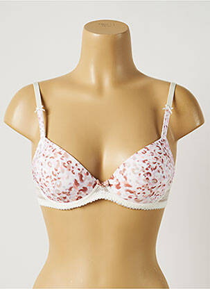 Soutien-gorge broderie haut soutien-gorge moulé rose ANTINEA femme