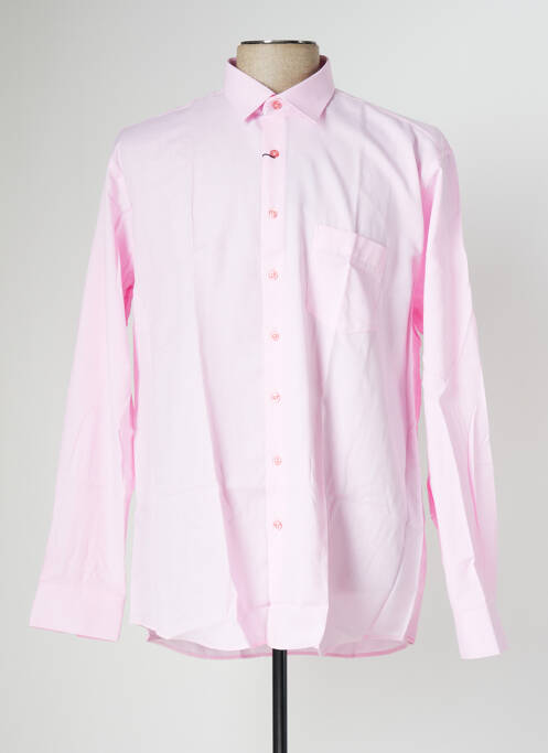 Chemise manches longues rose ENZO DI MILANO pour homme