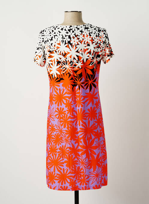 Robe mi-longue orange SENORETTA pour femme