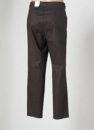 Pantalon slim tissage popeline taille normale marron FRANK WALDER femme