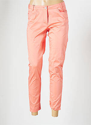 Pantalon 7/8 tissage popeline taille normale orange THALASSA femme