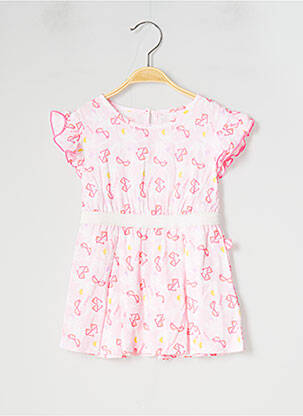 Robe mi-longue volants manches courtes rose BILLIEBLUSH fille